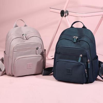 Zaino Monocolore Donna Grande Capacità Impermeabile da Viaggio Multifunzione