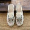 Fashion Outdoor Half Shoes Slippers for Men Genuine Leathe Mules Elegant Fun Designer Luxury Low Price Trend 2025 Original Summer Sale