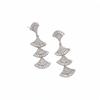 Silver Needle Light Luxury Rhinestone Fan Tassel Earrings - Exquisite High-End Ear Jewelry