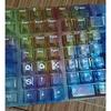 Original Height Translucent Rainbow Keycap Set With Smooth Texture 132 Keys Compatible For Mechanical Keyboards Keycaps