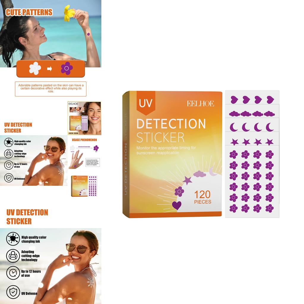Eelhoe Uv Protection Stickers For Summer Outdoor Face Skin Shielding From Sun Exposure