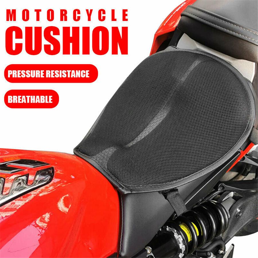 Motorcycle Comfort Mesh Seat Cushion Pillow Pad Pressure Relief Cover Universal