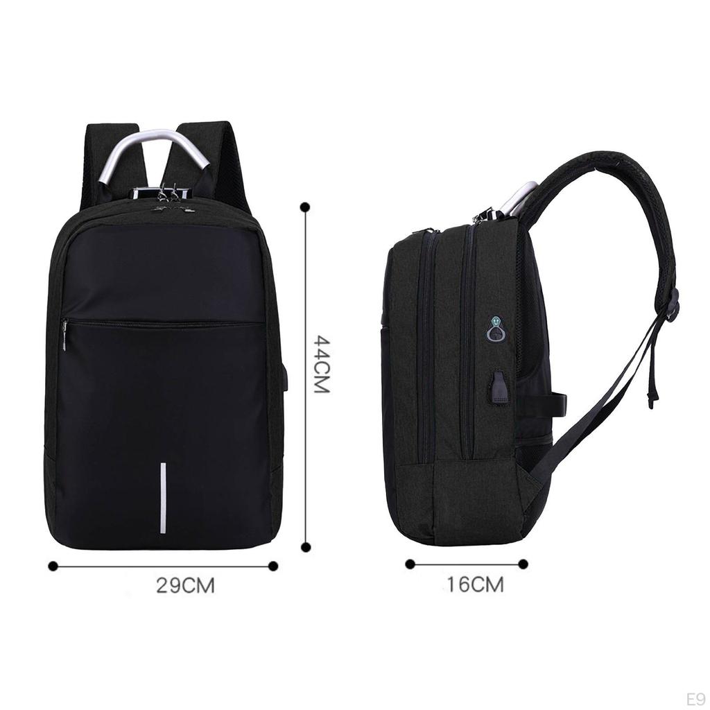 Laptop Rucksack College Buchtasche Verschleißfester Rucksack Büchertasche mit USB-Anschluss für Büro Wandern