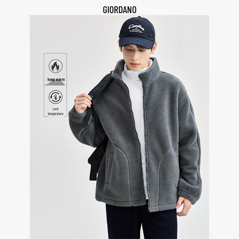 

Giordano Men s Faux Lambswool Fleece Jacket L