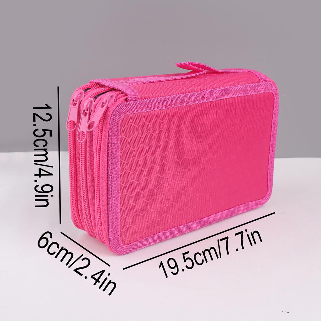 1 Piece 3-layer Handy Pencil Case, Stylish Large-capacity Student Pencil Case and Office Storage Bag, a Gift for a Friend