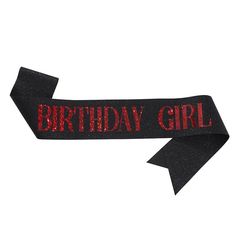 Happy Birthday Queen Girl Satin Sash 21 30 50 Birthday Sash Party Supplies Birthday Decoration Wedding Anniversary Decors