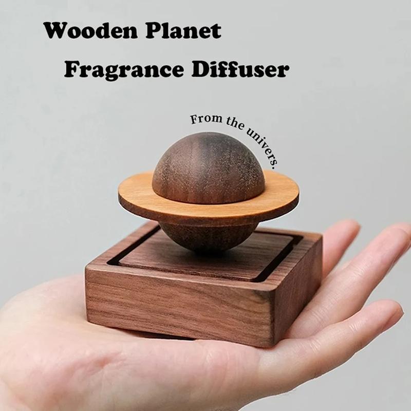 1Pc Wood Home In The Bedroom Jupiter Shape Scent Perfume Diffuser Home Decoration Aromatherapy Ornament Car Fragrance Diffuser