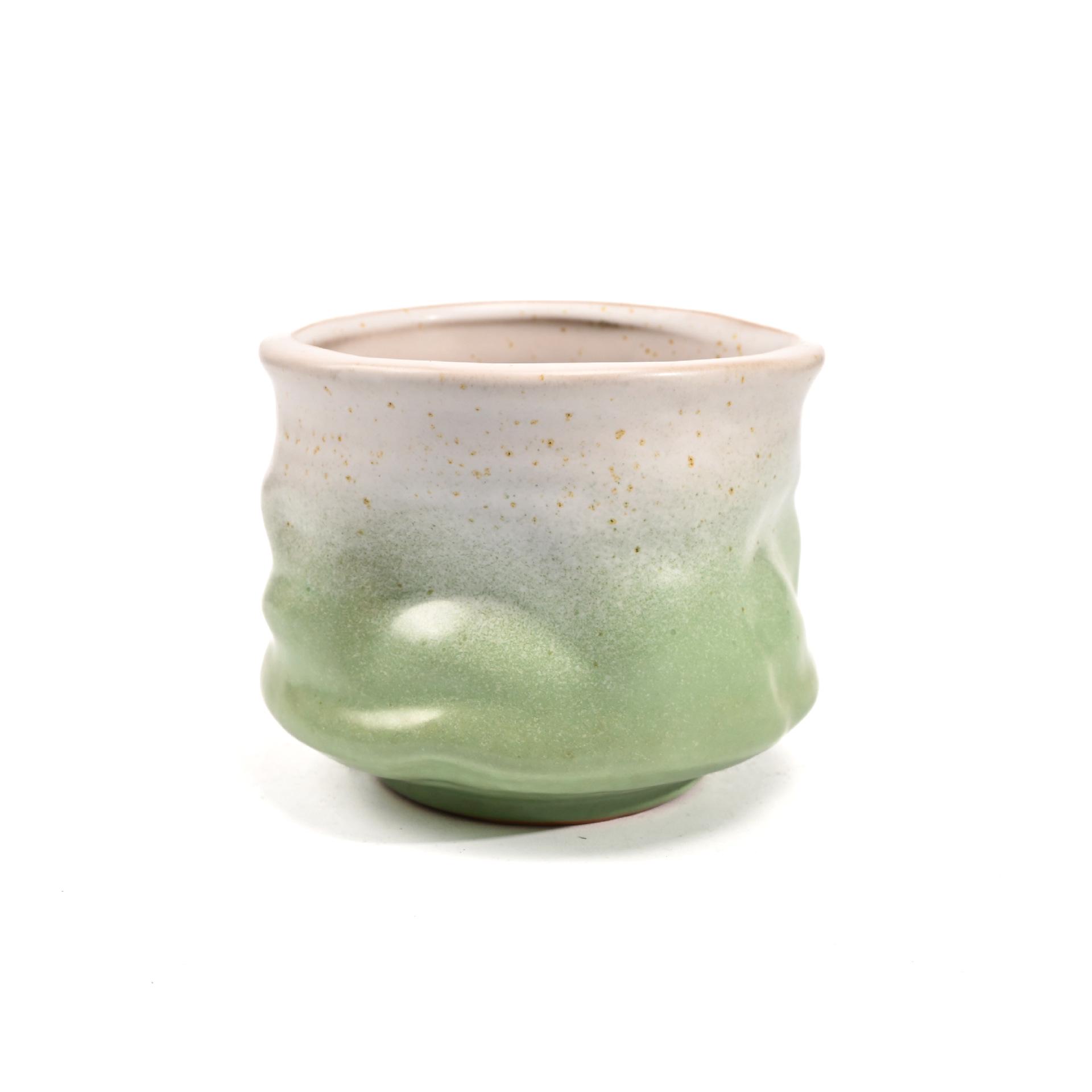 Hand-Pinched Irregular Ceramic Espresso Cup 240ml желто-зеленый