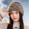 Winter New Hat Women's Gradual Change of Color Warm Cold Wool Hat Ear Protector Thickened Knitted Hat