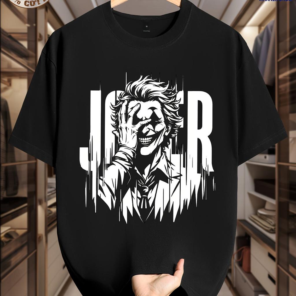 Joker Short-sleeved T-shirt for Men and Women in Spring, Summer, Autumn and Winter, Christmas Gift