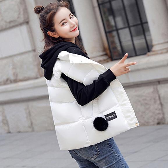 Herbst Winter Große Größe Kurze Baumwolle Weste Mäntel Weibliche Student Koreanische Version Jugend Verdickt Gepolsterte Jacke Weste