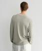 Le Mad Relaxed Henley Neck Long Sleeve Knit - Light Grey