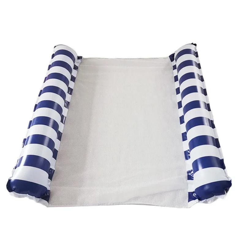 1× PVC Double Float Water Hammock Recliner Comfortable Foldable Inflat Air Mattress Summer Swimming Pool Mats Sleeping Bed Chair