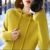 Hooded sweater hoodie inner knit sweater casual large size hooded sweater