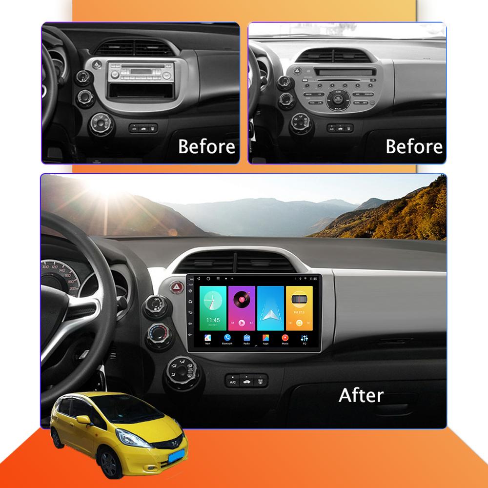 Autorádio Android Auto Carplay Pro Honda Fit Jazz 2007-2013 Multimediální Přehrávač Hlavní Jednotka Stereo GPS Navigace BT WIFI 1+16GB