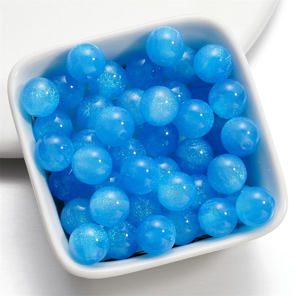 10pcs/lot 10mm Colorful Resin Round Bead Charm Spacer Loose Beads for DIY Handmade Necklace Jewelry Making Findings Accessories