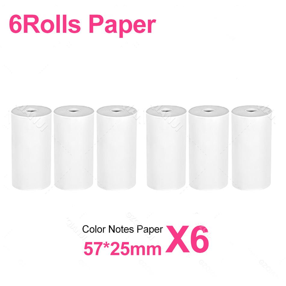 57*25MM Thermal Paper Label Sticker Adhesive Rolls Paper For Mini Printer Instant Print Kids Camera Printing Paper Replacement