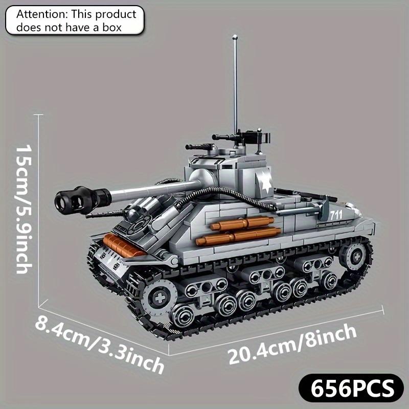 Retro Tank Building Blocks, Classic Armoured Vehicle T34 Tiger M4 Tank Toys, Assembly Set, Halloween Christmas Gift