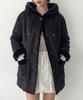 The Green Lab Faux Suede Hooded Shearling Jacket [Mink/Black]