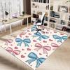 1pc Bows Hearts Area Rug Soft Flannel Floor Mat for Living Room, Bedroom and Carpet, Sofa Coffee Table Floor Mat, Decorative Rug q24