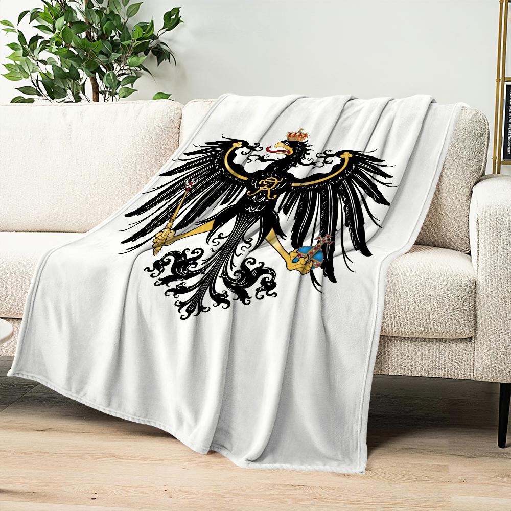 Flag of Prussia Art Blanket Blanket for Couch Sofa Travel Home Hiking Picni Bed Beding Flannel Blanket Birthday Gift