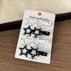 4pcs/set Geometric Hairpins Barrettes Black White Color Polka Dot Hair Clips  For Women