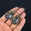 Black Rutile Jewelry, 999 Copper Wire Wrapped Gemstone Earrings, Handmade Earrings, For Memorial Day