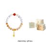 S925 Sterling Silver White Crystal, Red Agate & Yellow Phantom Quartz Women's Bracelet - Attract Love & Elegance