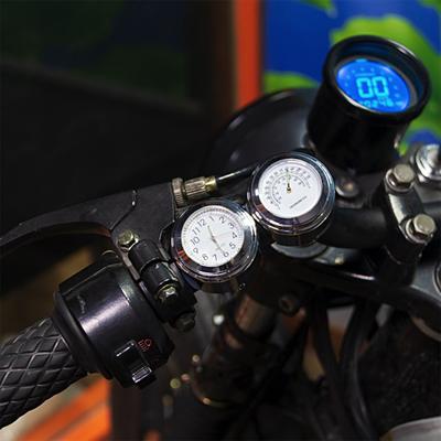 1 Set Handlebar Mount Clock Replacement Part Big Dial Durable Motorcycle Gauge Temperature