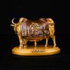 Handcrafted Kamdhenu Cow and Calf Statue Kamdhenu Cow with Calf Vastu Resin Fengshui Figurine for Car Dashboard Home Deocration Gifting Good Luck