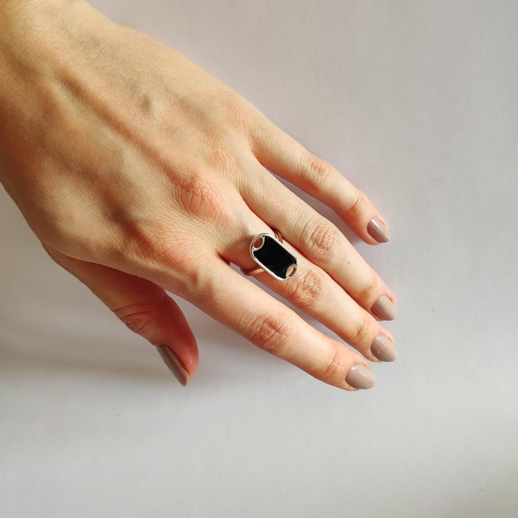 Bague en argent avec onyx naturel 1.525ct (2129387)
