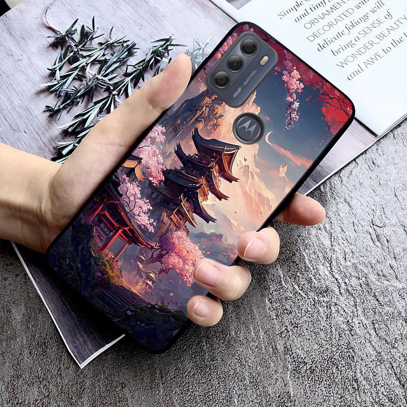 Japanese Mount Fuji Landscape Phone Case For Moto E32 E32S E20 E40 E7 Plus Edge 40 30 Ultra Neo 20 Lite G13 G9Plus GPure GStylus