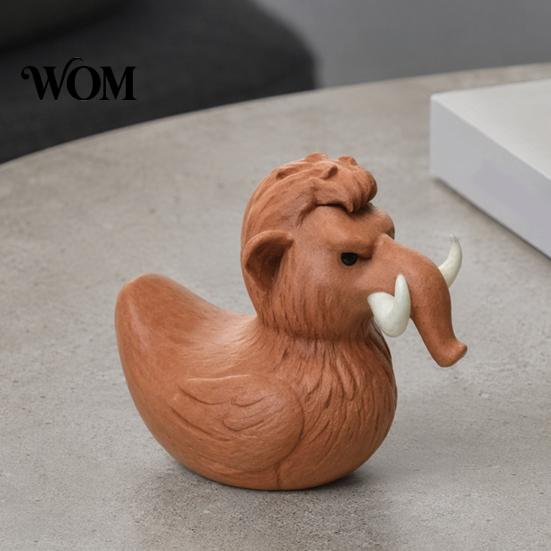 Rustic Home Decor Mammoth Duck Figurine, 3D Printed Ornament, Funny Novelty Decoration Statue, Desktop for Table Shelf Figurine
