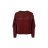 MONPLISSE [Women'S] Flap Sleeve Horizontal Pleated T-Shirt (Brown)