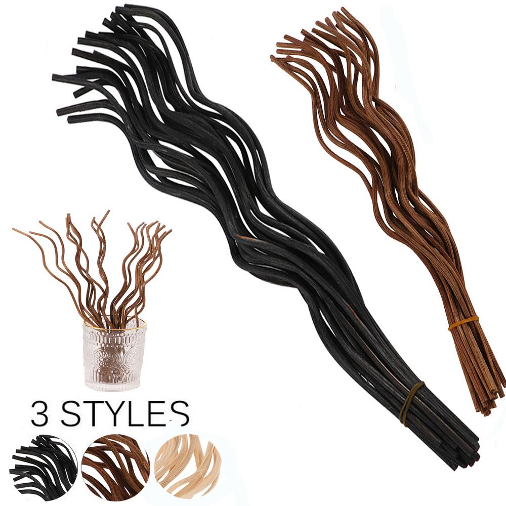 10pcs Wavy Aroma Rattan Sticks Reed Diffuser Sticks Exquisite Diffuser Rattan Home Office Portable Plant Fragrance Craft