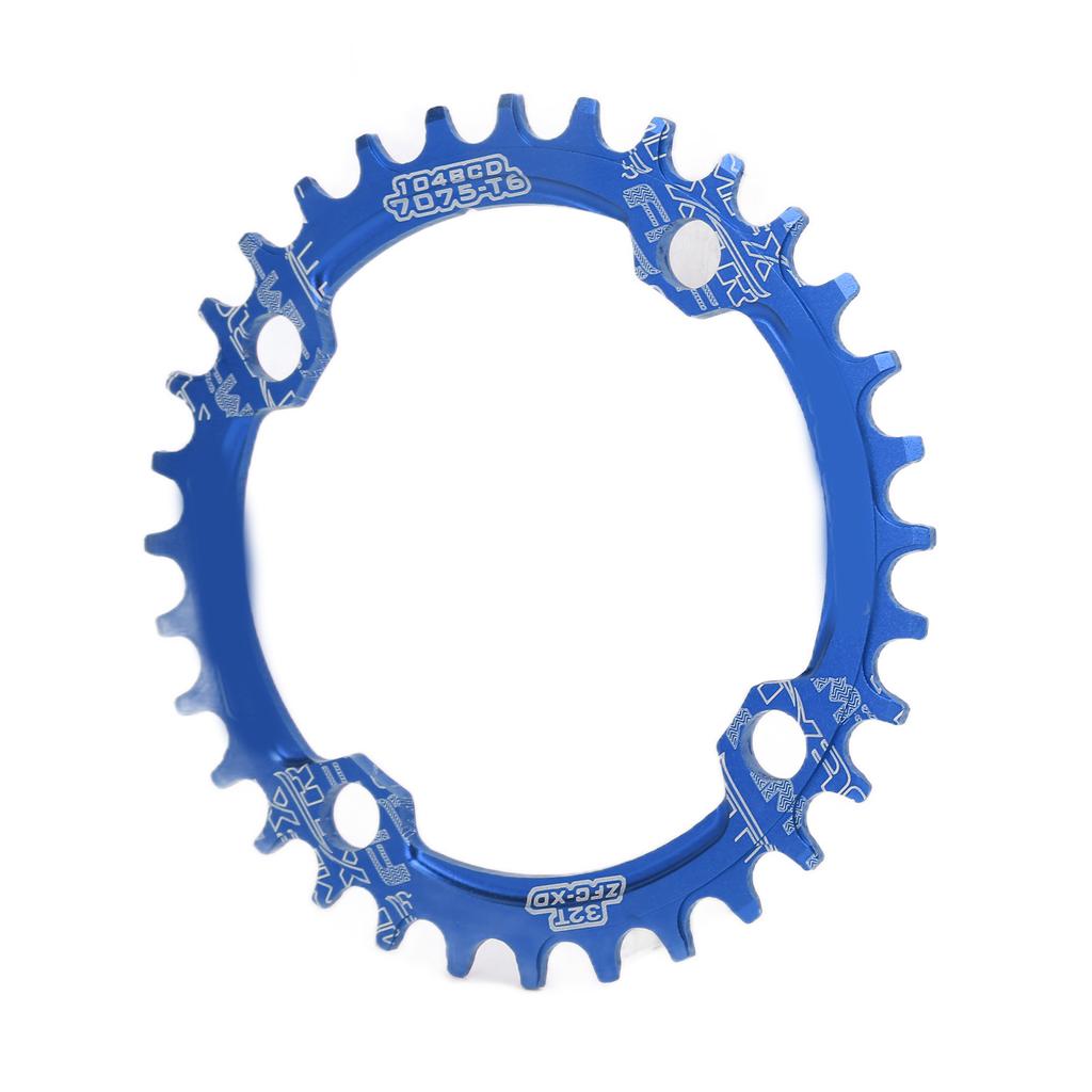 FMFXTR Bike Chainring Bicycle Narrow Wide 104 BCD 32T Round Chainring for Mountain Bike BicycleBlue