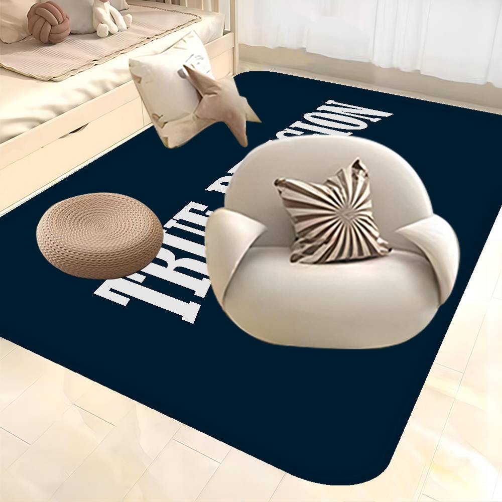 Denim T-True R-Religion Floor Mat Non-Slip Laundry Room Mat Laundry Decor Balcony Child Living Room Bedside Mats