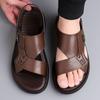 Fashion Men's High-quality Casual Sandals Summer Waterproof Soft Sole Comfortable Beach Shoes Fashion Male Dual-purpose Driving Slippers
