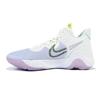 Nike KD Trey 5 IX Cushioning Slip Resistant Mid top Vintage Basketball Shoes Unisex White Blue Purple DJ6922-100(Team352-)