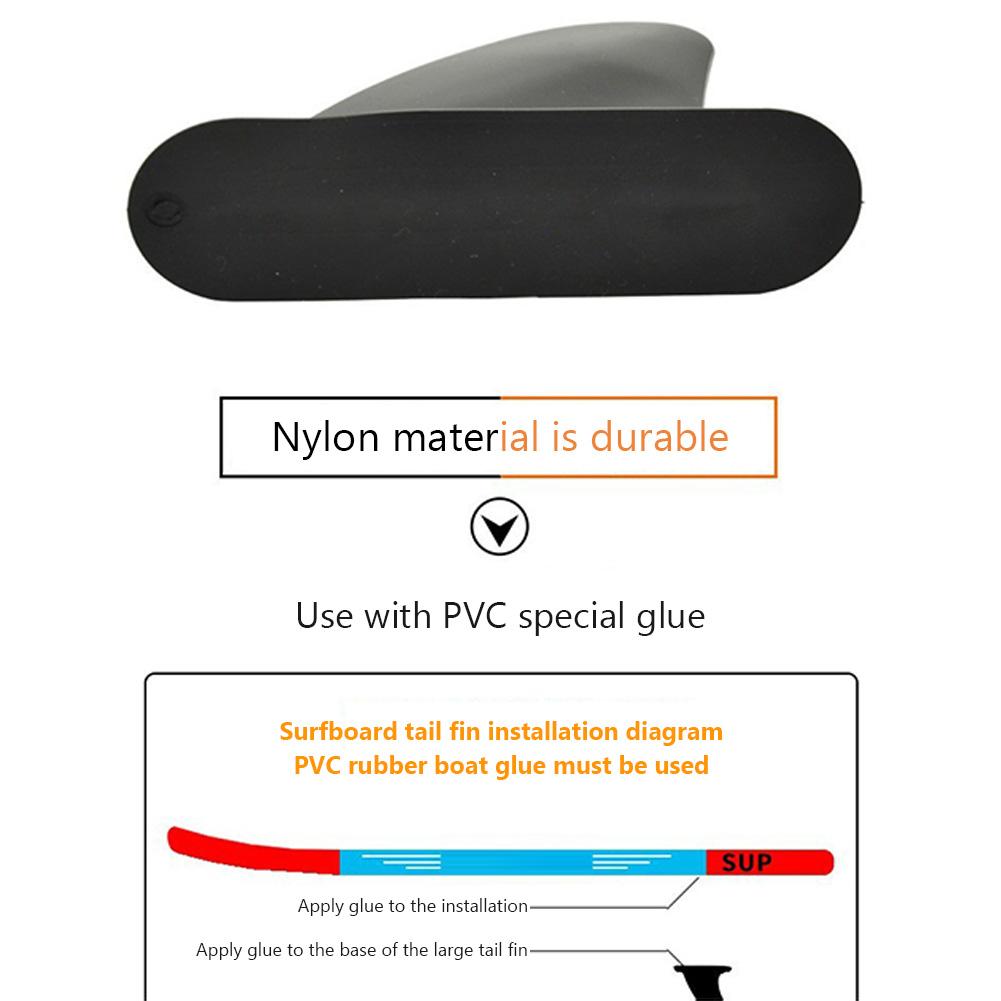 Paddleboard Detachable Center Fin Replacement, 7.4x4.3in Inflatable Paddle Board Fin Surf & SUP Single Fin Detachable Center Fin For Beginners