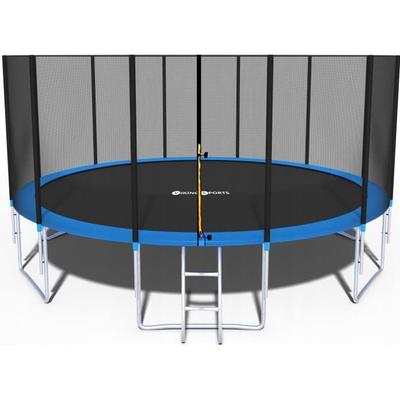 Trampoline - Blue - 465 Cm - With Net - Ladder - Up To 150 KG