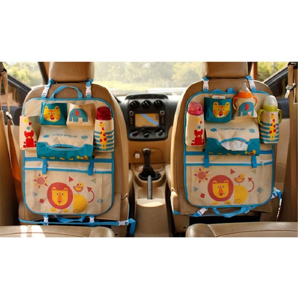 1Pc Cartoon Car Seat Back Storage Hang Bag Organizer Product Stowing Tidying Bag