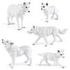 High Quality Pvc Arctic Wolf Figurine Set Including Howling And Standing Wolves