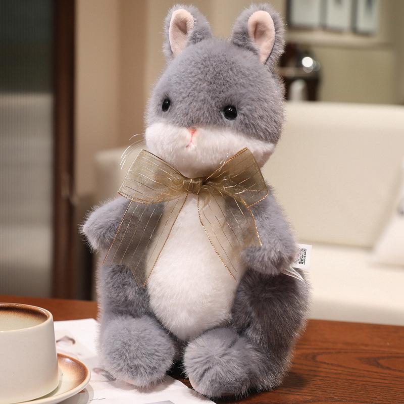 

Easter Bunny Plush Toys Cute Rabbit Animal Soft Stuffed Doll Kids Birthday Gift Home Decor Pillows Happy Easter Day Party 20cm сірий