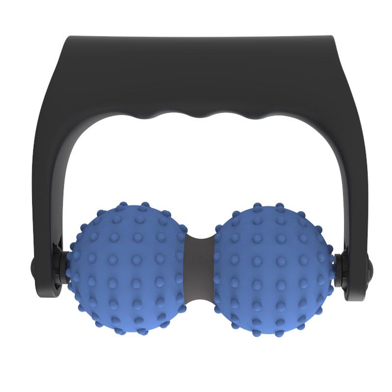 Double Nubs Handheld Peanut Massage Roller for Yoga & Muscle Relaxation
