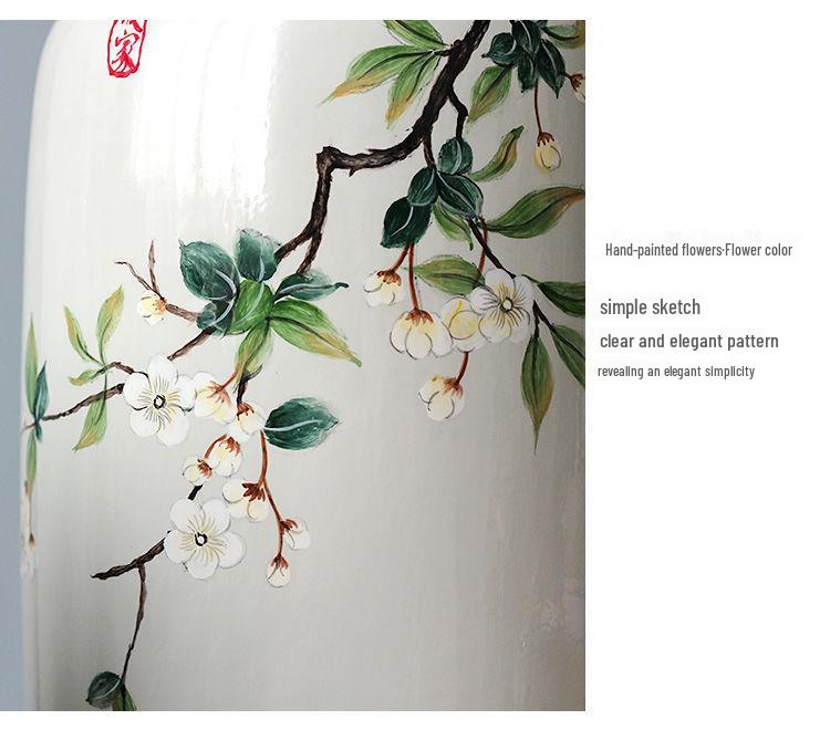 Antique-Style Chinese Ceramic Vase for Floral Display