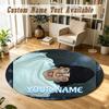 Round Rug Custom NameBillie Eilish Pattern Non Slip Carpet Home Floor Decor