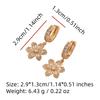 1 Pair Fashion Flowers Dangle Earrings for Women Cubic Zirconia Jewelry Daily Wedding Party Accessories