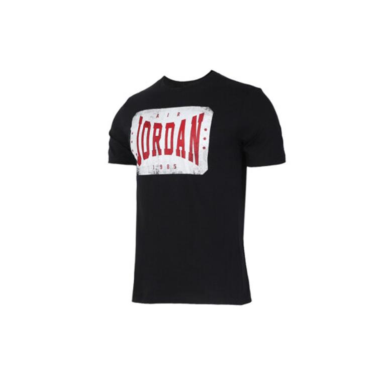 Jordan T Shirts Men's Black Crew Neck Moderate Straight Fit AT0559-010
