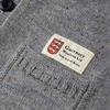 Guernsey Woollens Fisherman Wholegarment Cardigan - Dark Grey Nep